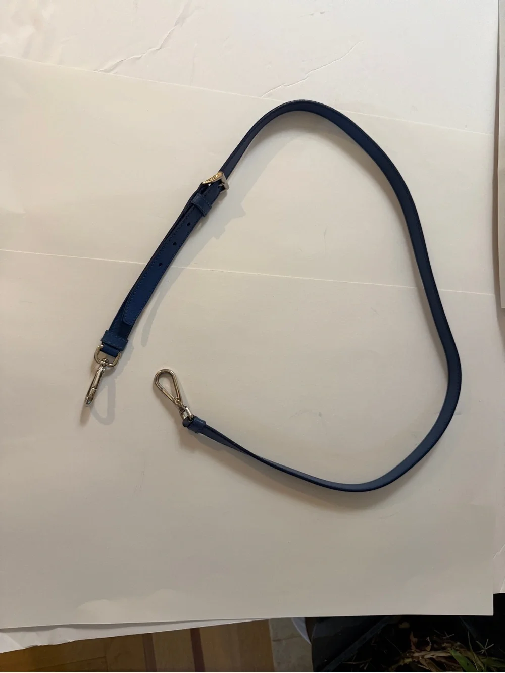 Prada Blue Leather Saffiano Structured Shoulder Tote
